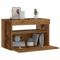 Comodino con LED Legno Antico 60x35x40 cm in Legno Multistrato