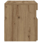 Comodino con LED Rovere Artigianale 60x35x40 cm in Truciolato
