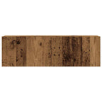 Set Mobile TV 3 pz Montato a Parete Legno Antico in Truciolato