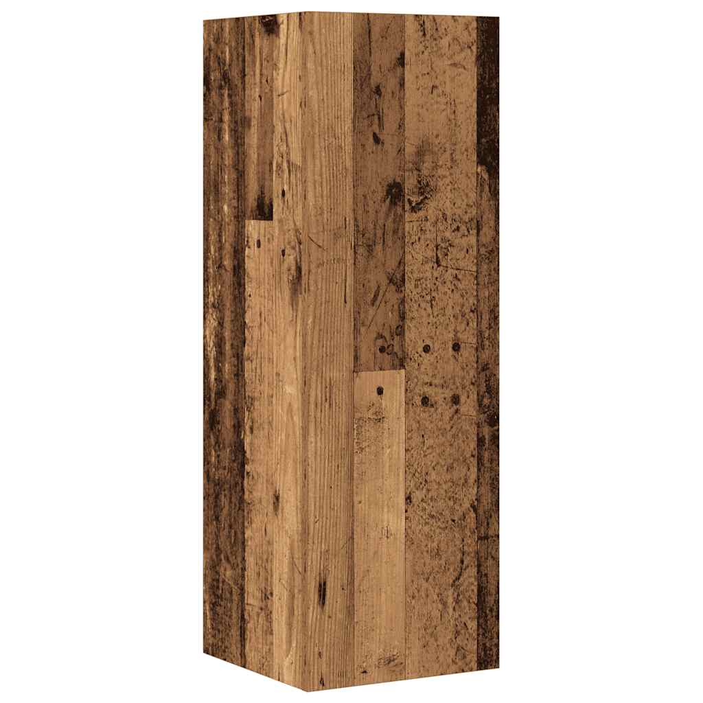 Set Mobile TV 4 pz Montato a Parete Legno Antico in Truciolato