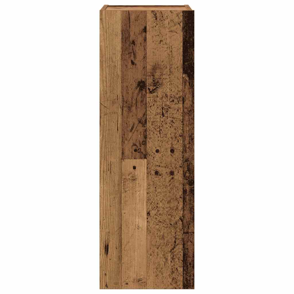 Set Mobile TV 4 pz Montato a Parete Legno Antico in Truciolato