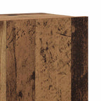 Set Mobile TV 4 pz Montato a Parete Legno Antico in Truciolato