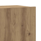 Set Mobile TV 4 pz Montato a Parete Rovere in Legno Multistrato
