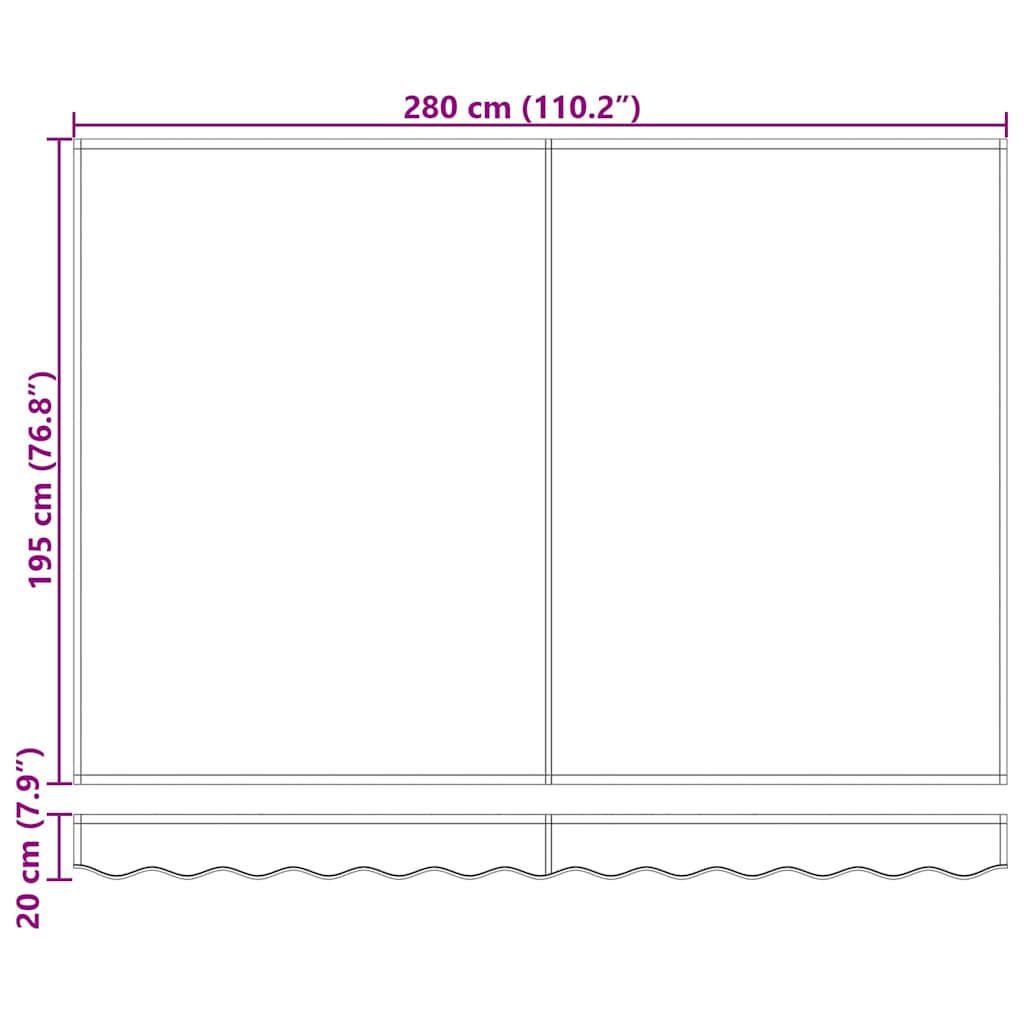 Telo di ricambio per tenda da sole Blu e Bianco 3 x 2 m