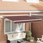 Telo di ricambio per tenda da sole Marrone 3,5 x 2 m Poliestere
