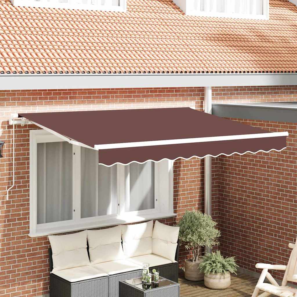 Telo di ricambio per tenda da sole Marrone 3,5 x 2 m Poliestere