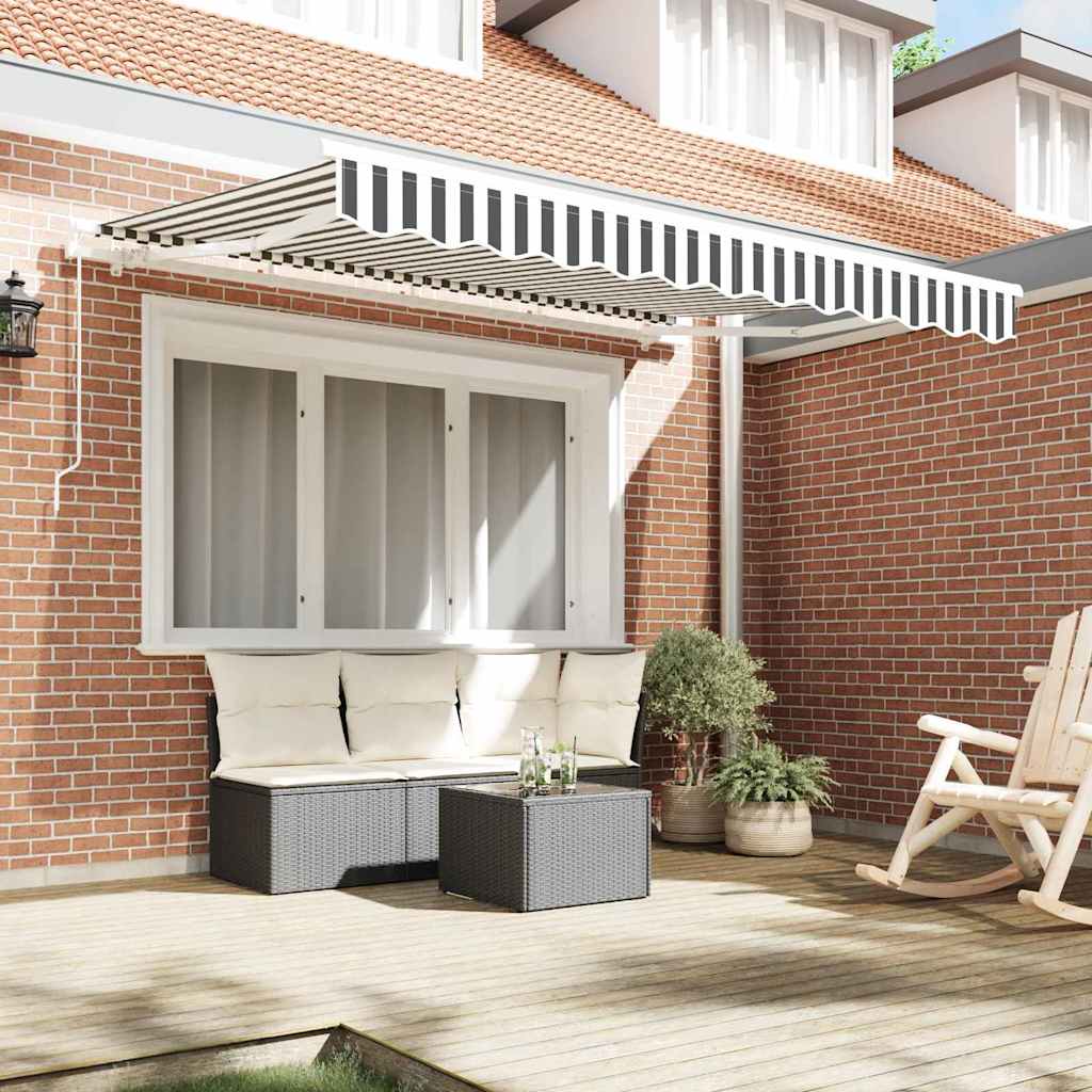 Telo di ricambio per tenda da sole Antracite e Bianco 3 x 2 m