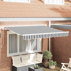 Telo di ricambio per tenda da sole Antracite e Bianco 3,5 x 2 m