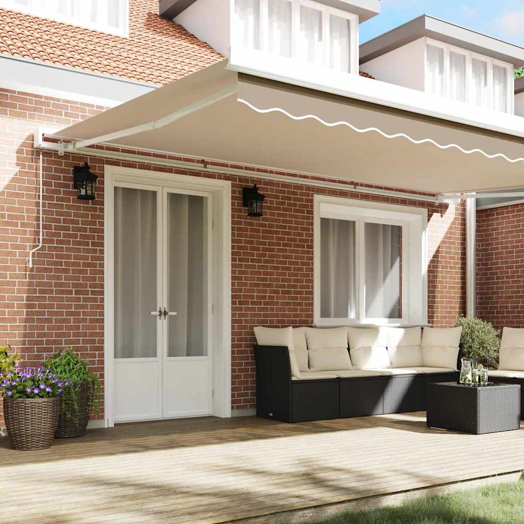 Telo di ricambio per tenda da sole Beige 5 × 3,5 m Poliestere