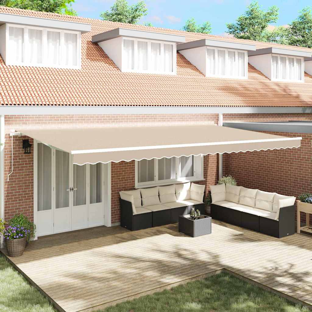 Telo di ricambio per tenda da sole Beige 6 x 3 m Poliestere