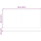 Telo di ricambio per tenda da sole Beige 6 x 3 m Poliestere