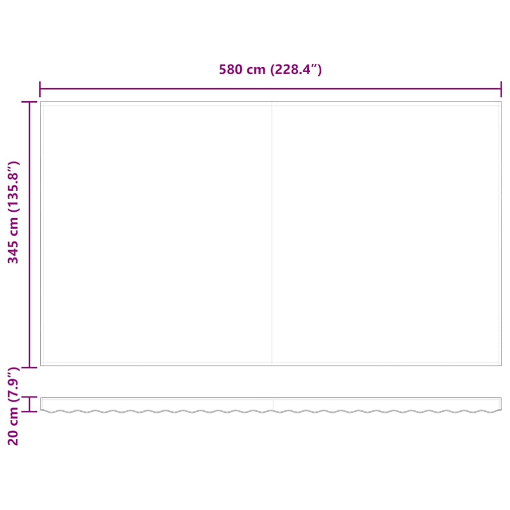 Telo di ricambio per tenda da sole Beige 6 × 3,5 m Poliestere