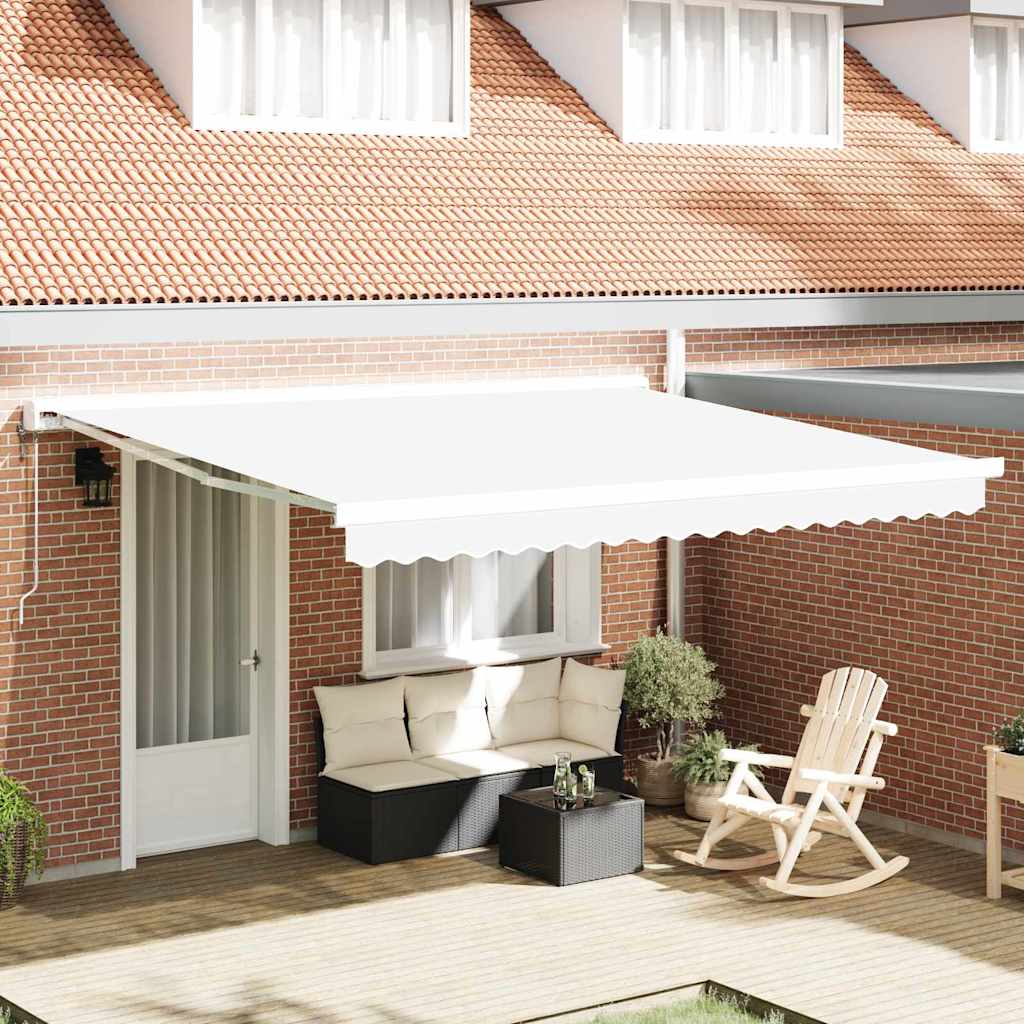 Telo di ricambio per tenda da sole Bianco 4 × 3 m Poliestere