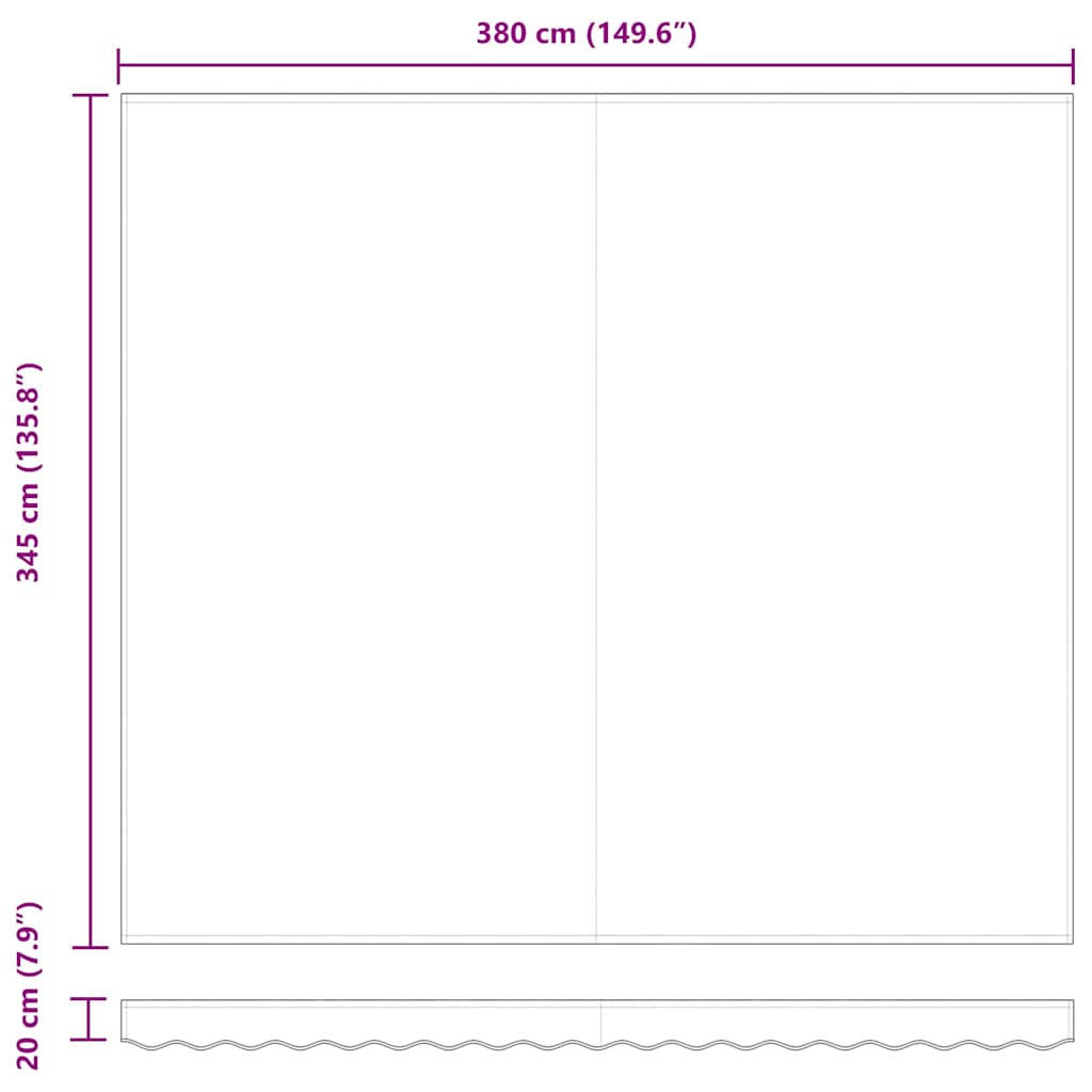 Telo di ricambio per tenda da sole Grigio chiaro 4 × 3,5 m