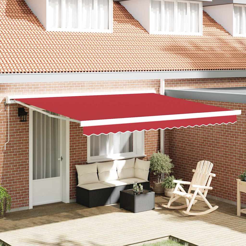 Telo di ricambio per tenda da sole Rosso 4 × 3 m Poliestere