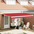 Telo di ricambio per tenda da sole Rosso 4 × 3 m Poliestere