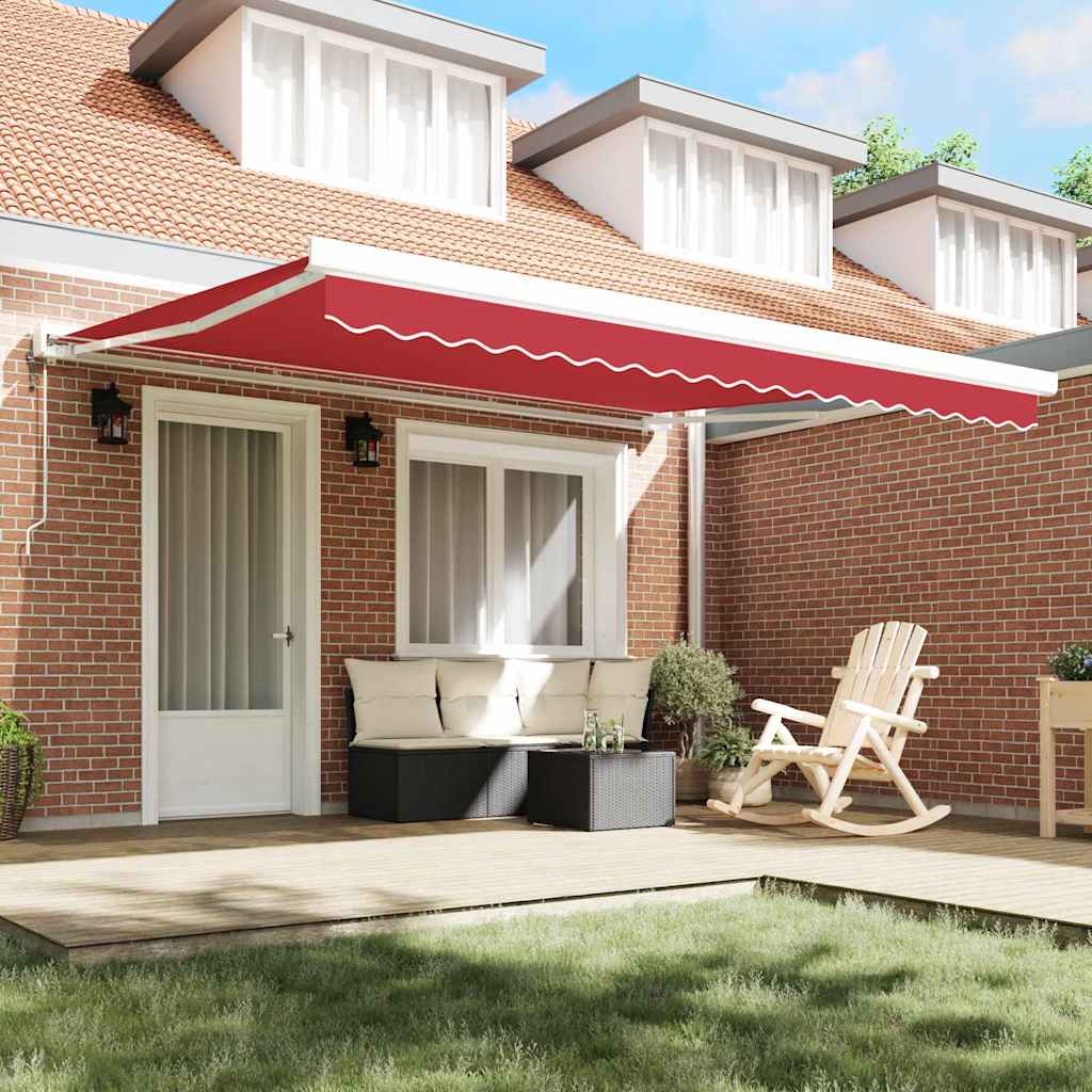 Telo di ricambio per tenda da sole Rosso 4 × 3 m Poliestere