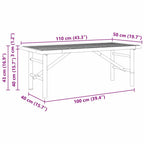 Tavolino da salotto Marrone 110 x 50 x 43 cm Bambù