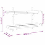 Scaffale da parete Marrone 100 x 26 x 60 cm Bambù
