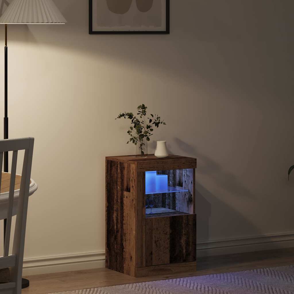 Madia LED Legno vecchio 41 x 37 x 67 cm Legno multistrato