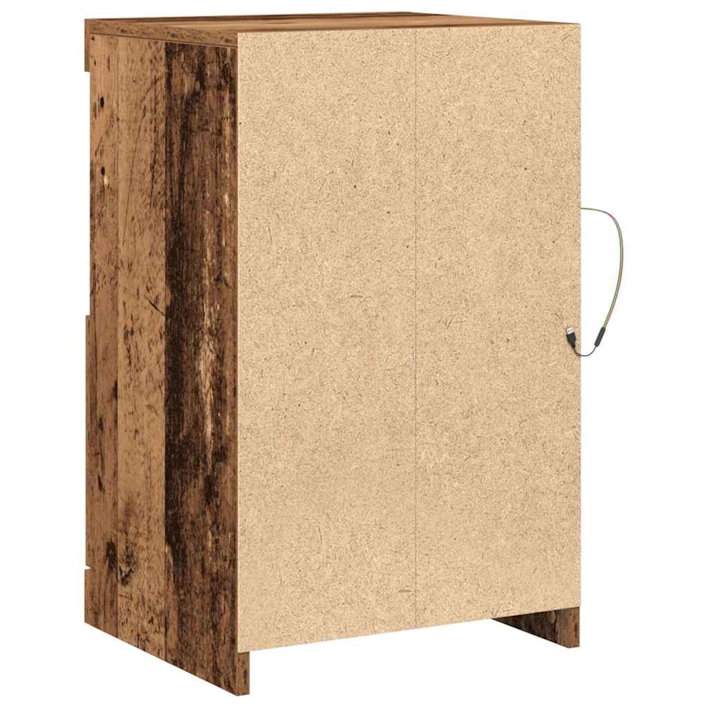 Madia LED 2 pcs Legno vecchio 41 x 37 x 67 cm Legno multistrato