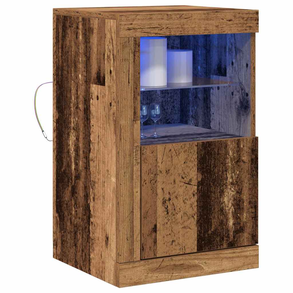 Madia LED 2 pcs Legno vecchio 41 x 37 x 67 cm Legno multistrato