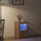 Madia LED Rovere artigianale 41 x 37 x 67 cm Legno multistrato
