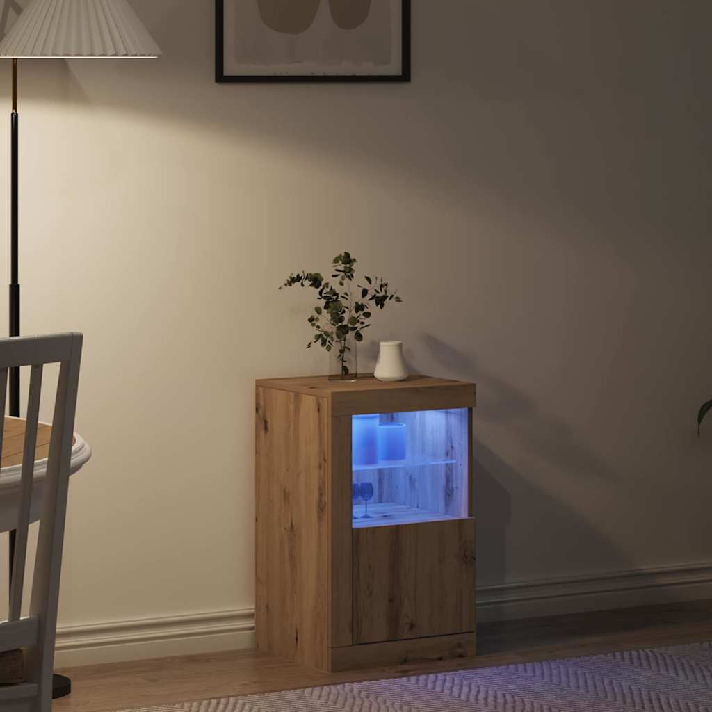 Madia LED Rovere artigianale 41 x 37 x 67 cm Legno multistrato
