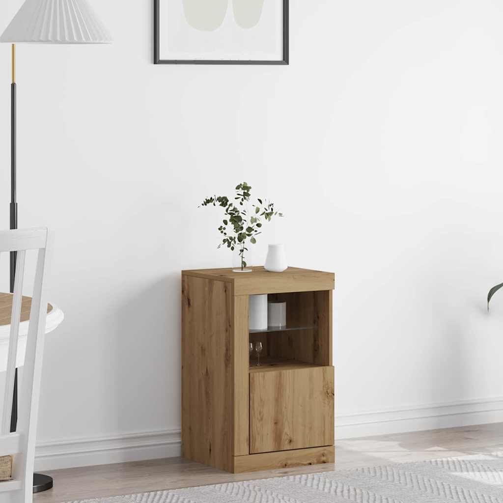 Madia LED Rovere artigianale 41 x 37 x 67 cm Legno multistrato
