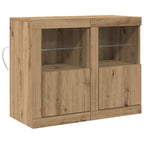 Madia LED 2 pcs Rovere artigianale 41 x 37 x 67 cm
