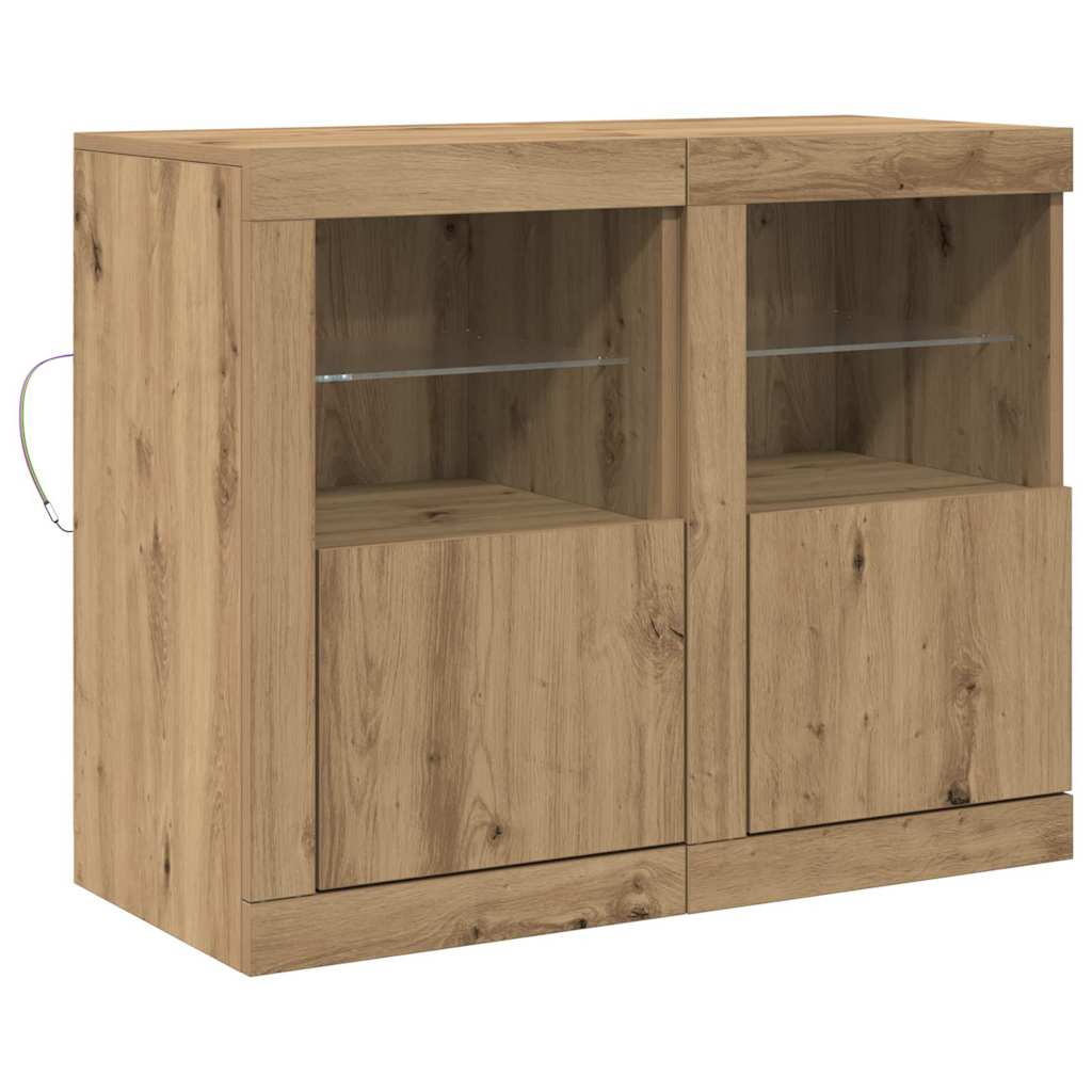 Madia LED 2 pcs Rovere artigianale 41 x 37 x 67 cm