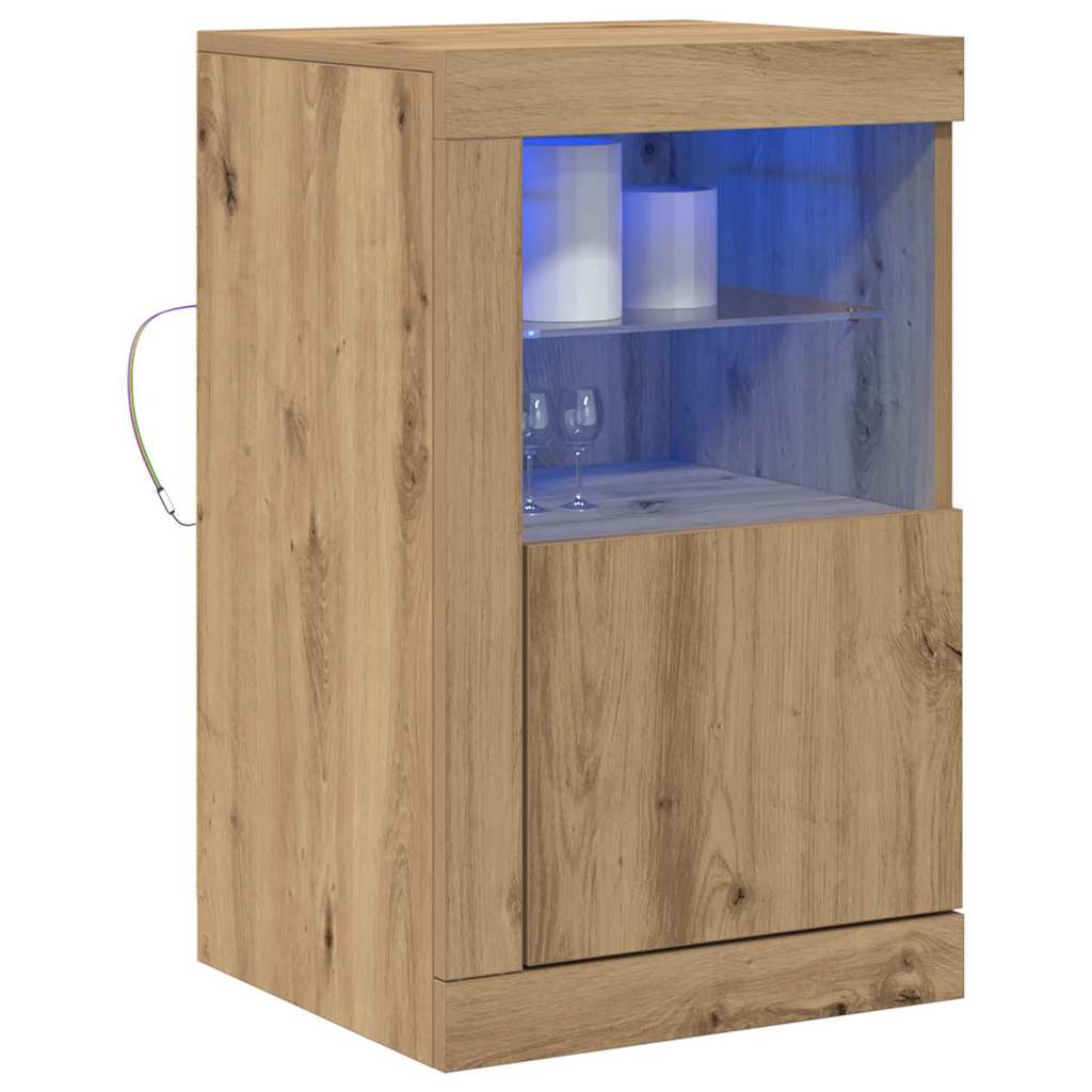 Madia LED 2 pcs Rovere artigianale 41 x 37 x 67 cm
