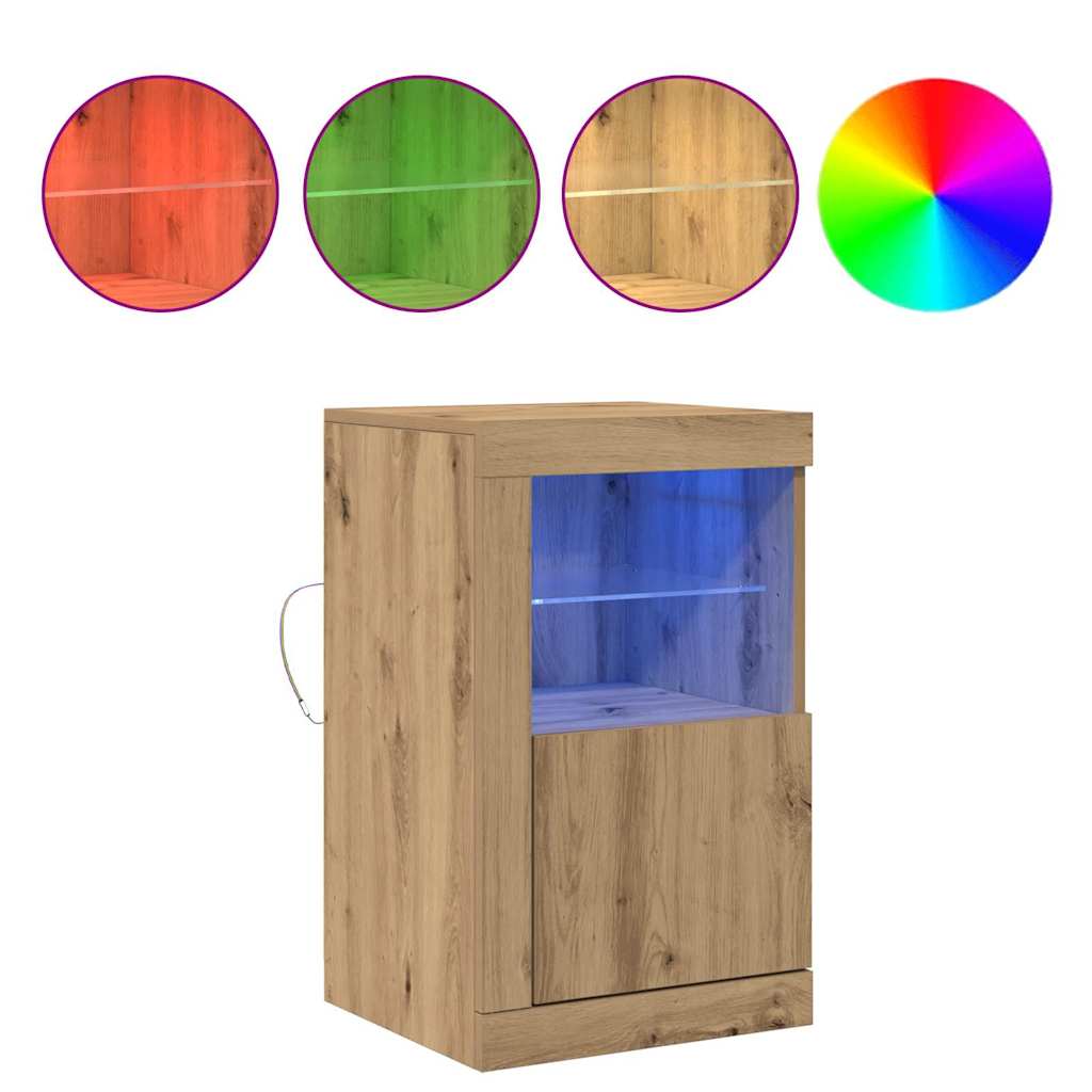 Madia LED 2 pcs Rovere artigianale 41 x 37 x 67 cm