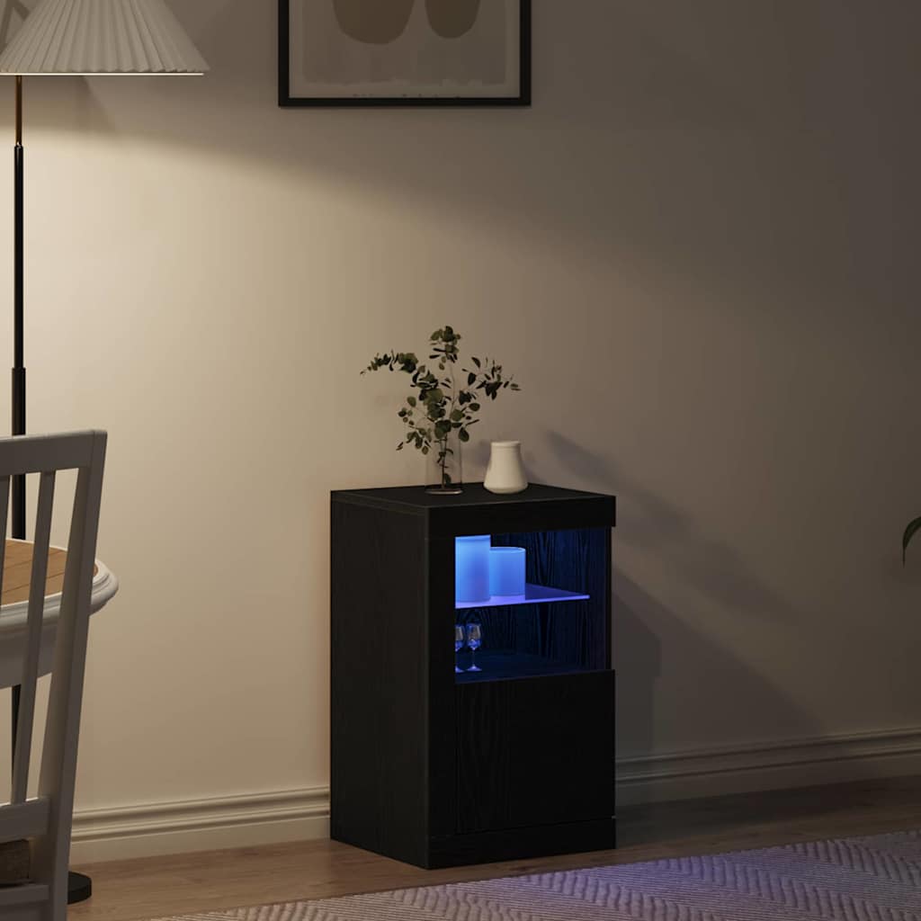 Madia LED Rovere Nero 41 x 37 x 67 cm Legno multistrato