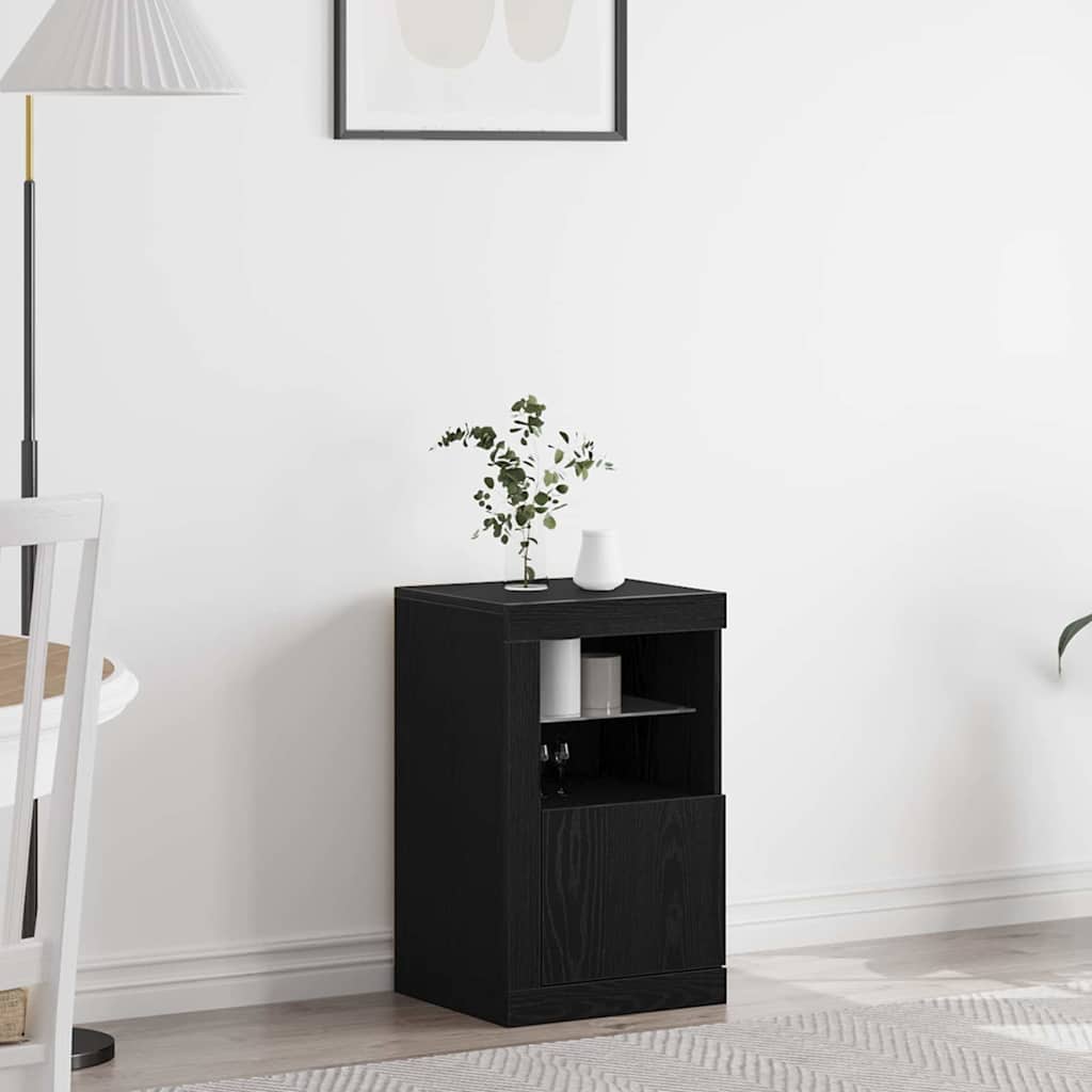 Madia LED Rovere Nero 41 x 37 x 67 cm Legno multistrato