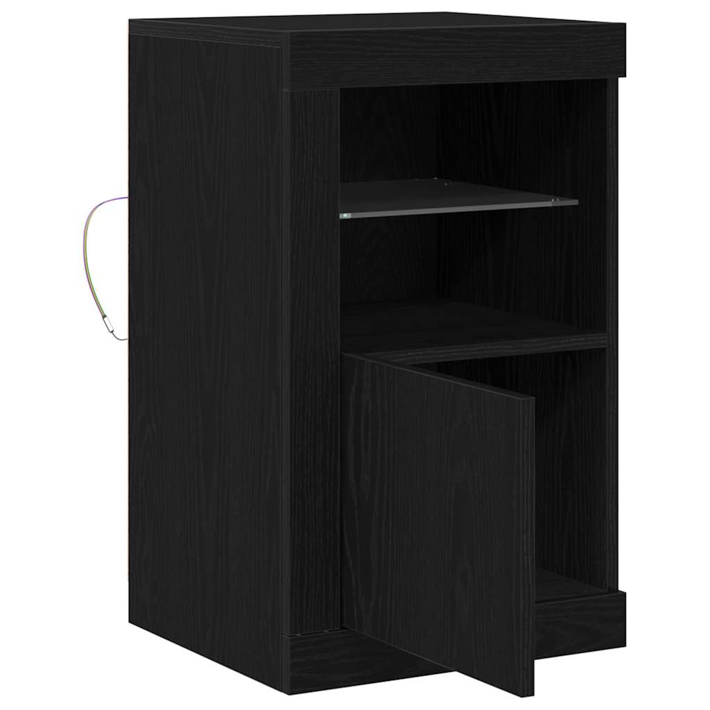 Madia LED Rovere Nero 41 x 37 x 67 cm Legno multistrato