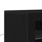 Madia LED 2 pcs Rovere Nero 41 x 37 x 67 cm Legno multistrato