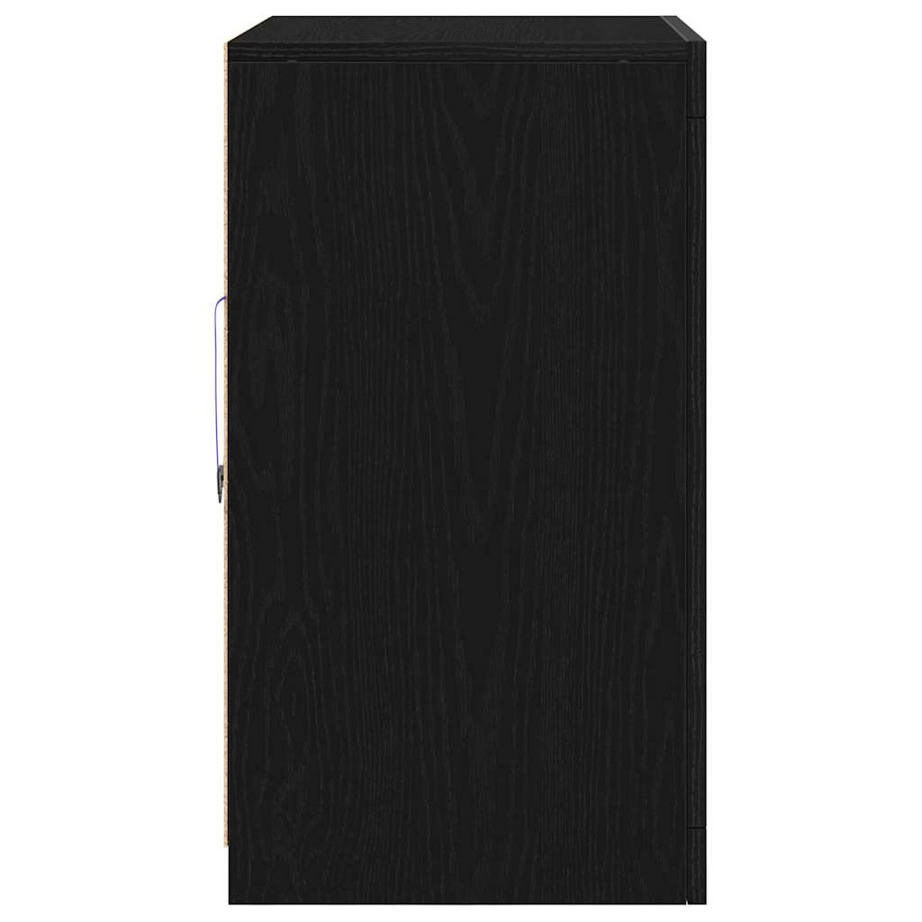 Madia LED 2 pcs Rovere Nero 41 x 37 x 67 cm Legno multistrato