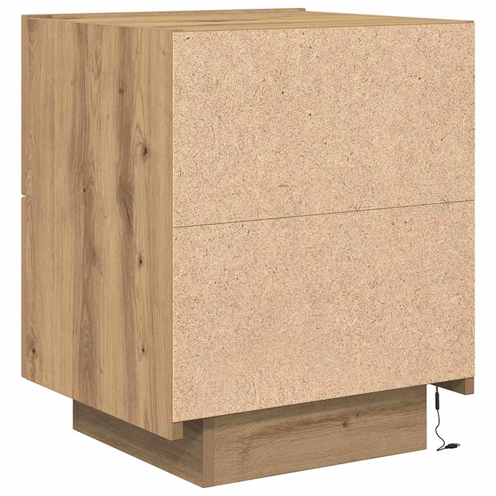 Armadio da Notte 2 pcs Rovere artigianale 45 x 40 x 55 cm