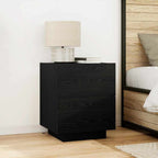 Armadio da Notte Rovere Nero 45 x 40 x 55 cm Legno multistrato