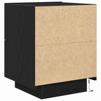 Armadio da Notte con cassetto 2 pcs Rovere Nero 45 x 40 x 55 cm