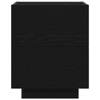 Armadio da Notte con cassetto 2 pcs Rovere Nero 45 x 40 x 55 cm