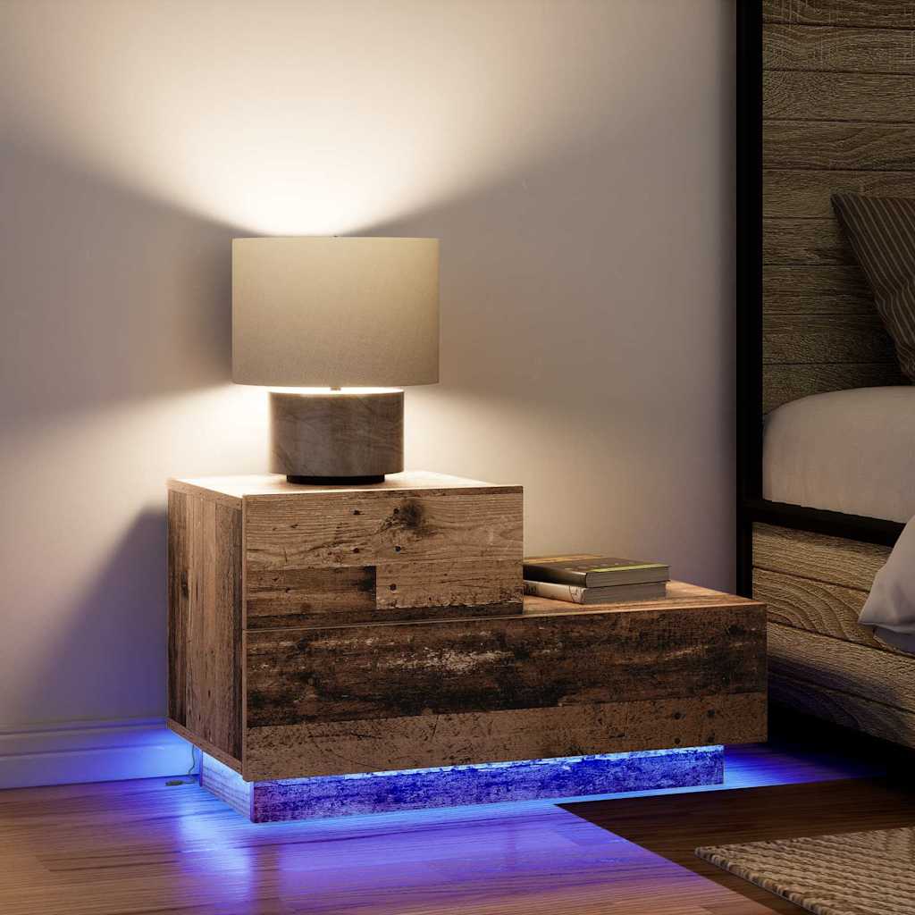Armadio da Notte con cassetto Legno vecchio 70 x 36 x 40,5 cm