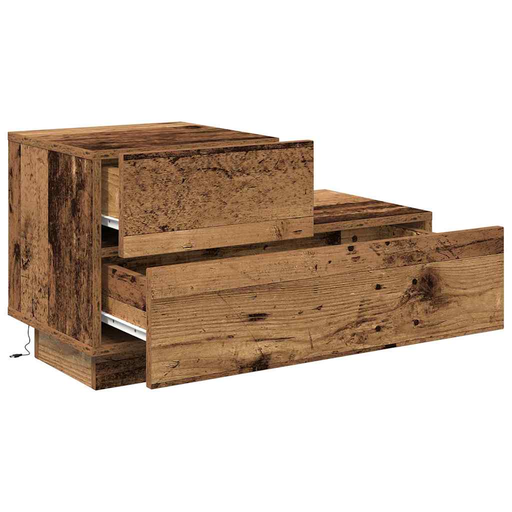 Armadio da Notte con cassetto Legno vecchio 70 x 36 x 40,5 cm