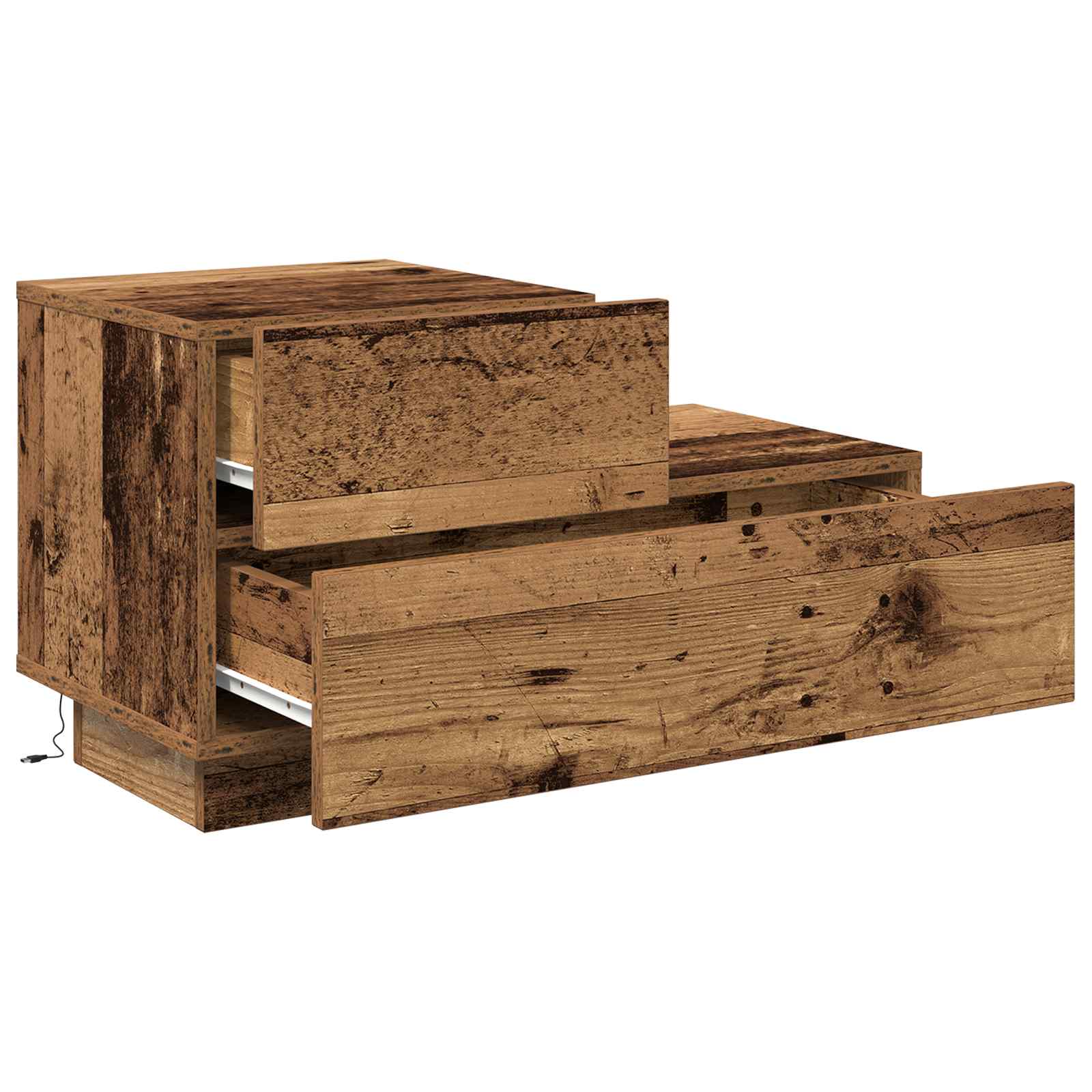 Armadio da Notte con cassetto Legno vecchio 70 x 36 x 40,5 cm