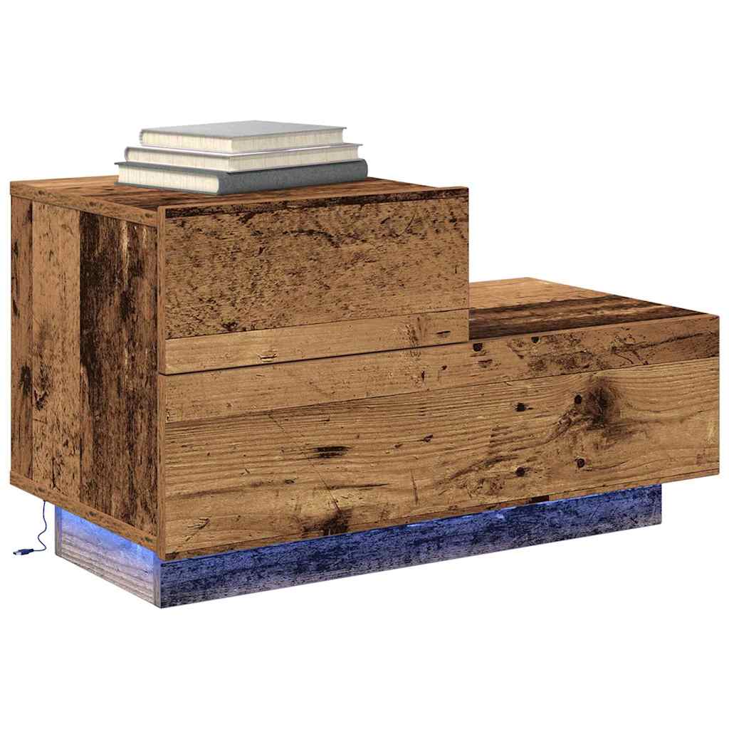 Armadio da Notte con cassetto Legno vecchio 70 x 36 x 40,5 cm
