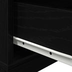 Armadio da Notte con cassetto Rovere Nero 70 x 36 x 40,5 cm