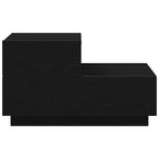 Armadio da Notte con cassetto Rovere Nero 70 x 36 x 40,5 cm
