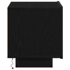 Armadio da Notte con cassetto Rovere Nero 70 x 36 x 40,5 cm