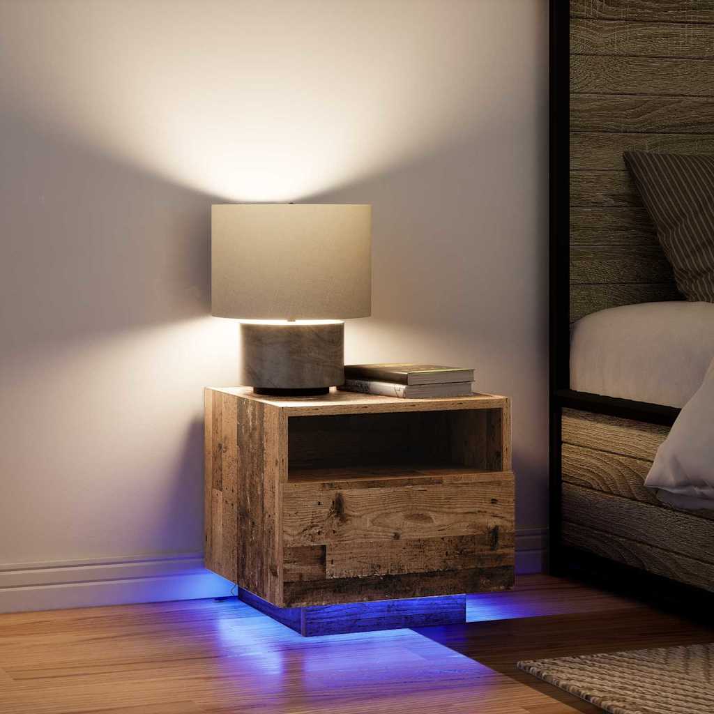 Armadio da Notte con cassetto Legno vecchio 40 x 39 x 37 cm